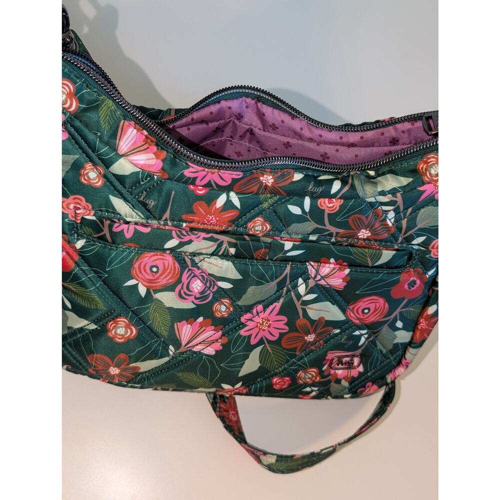 Lug Scamper Crossbody Bag Everglade Floral Flowers Lightweight - Picture 2 of 6